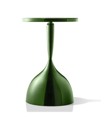 Knoll 16-inch Iron Round End Table with Galaxy Top and Dome Base