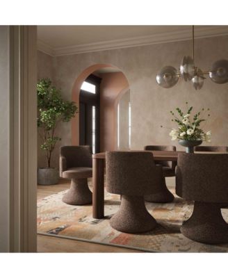 Jeffree Performance Boucle Swivel Dining Chair