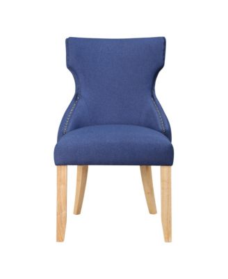 Rietta Linen Upholstered Tufted and Nailhead Side Chairs, Set of 2