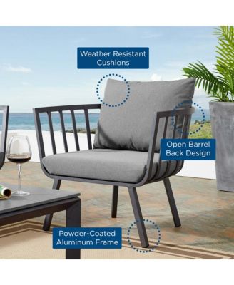 Riverside Outdoor Patio Aluminum Armchair