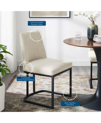 Amplify Sled Base Upholstered Fabric Dining Side Chair