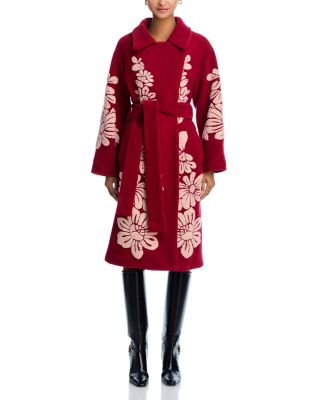 Bold Flowers Fleece Coat