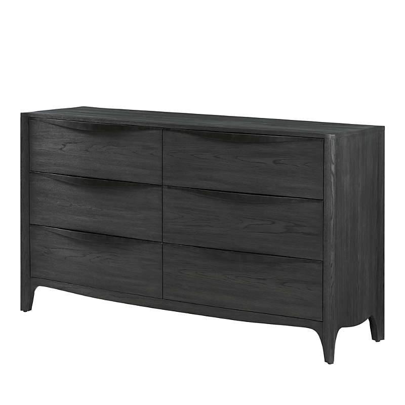 Theodore Alexander Rome Six Drawer Wood Dresser In Black