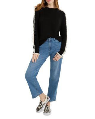 Ruffled Down Sweater