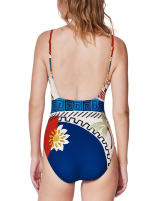 Square Neck One Piece Swimsuit