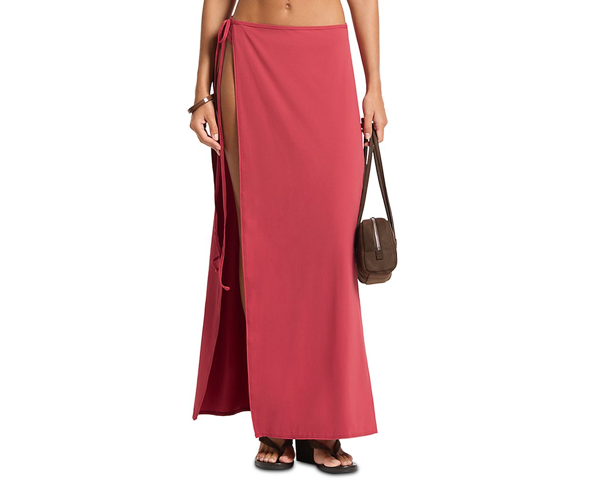 bond-eye Wynn Side Tie Swim Cover Up Maxi Skirt
