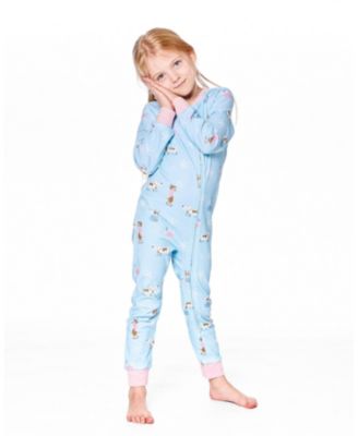  Girls' Organic Cotton Interlock One-Piece Pajama - Big Kid
