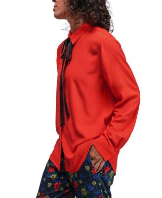  The Empower Long Sleeve Bow Button Up