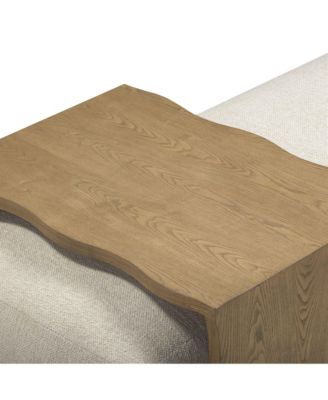 Spencer Performance Basketweave Ottoman with Bridge Table