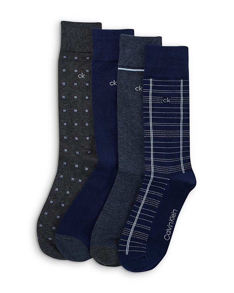 Calvin Klein Dress Crew Socks, Pack of 4