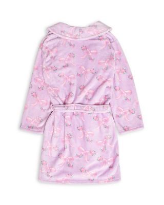 Girls' Bow Printed Bath Robe - Big Kid