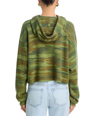 Heart Camouflage Cropped Hoodie 