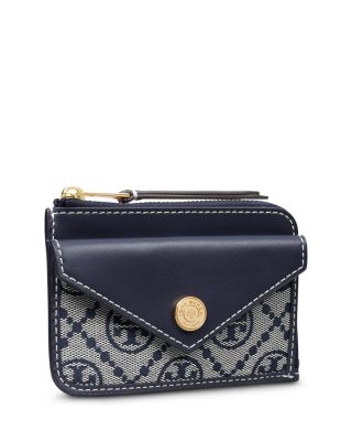 T Monogram Envelope Zip Card Case