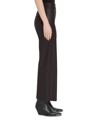 High Rise Faux Leather Cropped Pants