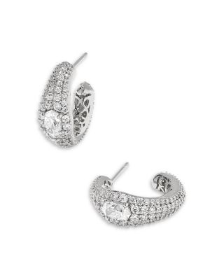 Bella Crystal Open Hoop Earrings