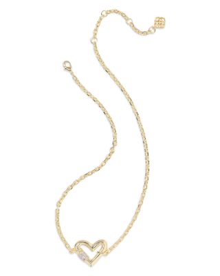 Emery Crystal Heart Pendant Necklace, 16"-19" 