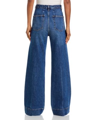 The Slice High Rise Flare Wide Leg Jeans in Headliner