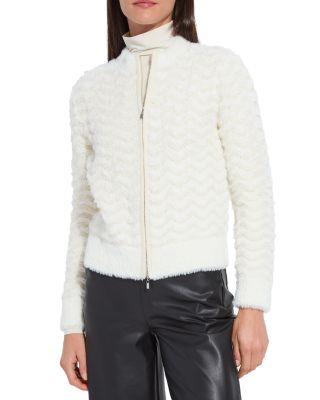 Ivanna Zip Crewneck Cardigan Sweater