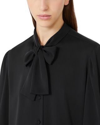 Melania Black Silk Shirt