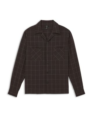 Simon Printed Button Front Camp Shirt