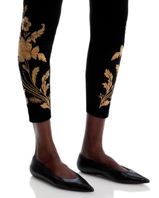 Cropped Velvet Leggings