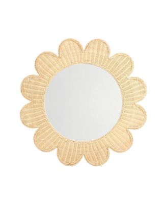 Coralie Rattan Round Mirror
