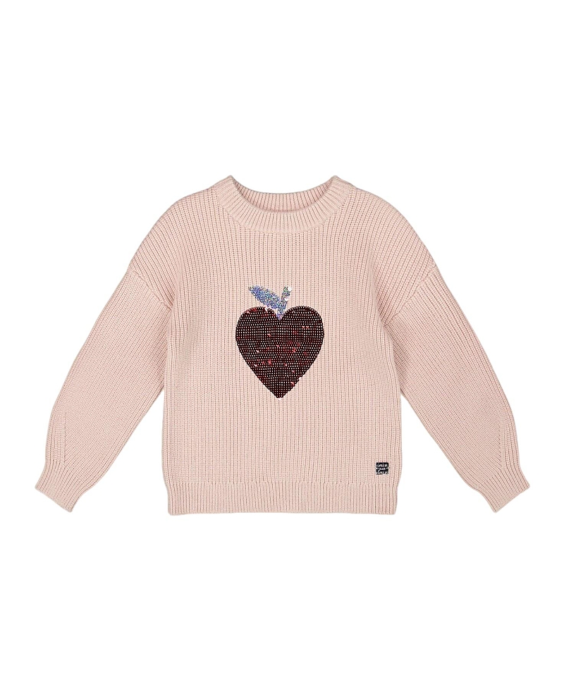 Deux Par Deux Knit Sweater With Sequin Heart