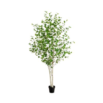 8' Artificial Birch Tree with Real Touch Leaves