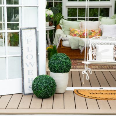 12&amp;quot; UV Resistant Artificial Boxwood Ball (Indoor/Outdoor) - Set of 2