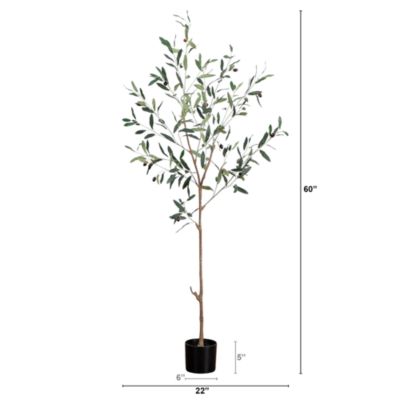 5&#39; Artificial Slim Minimalist Olive Tree