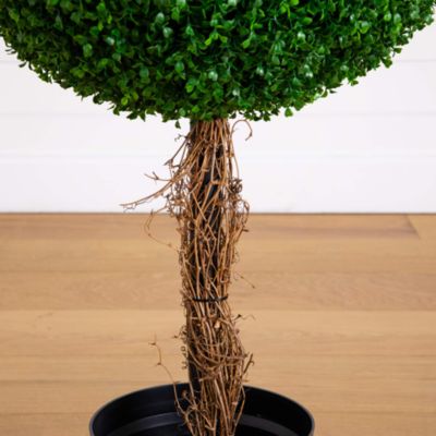7' UV Resistant Artificial Triple Ball Boxwood Topiary Tree 