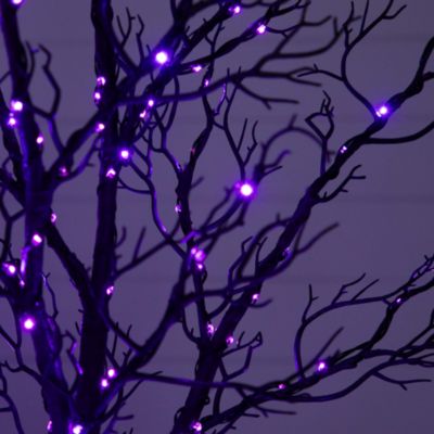7' Pre-Lit Halloween Minimalist Twig Artificial Fall Tree