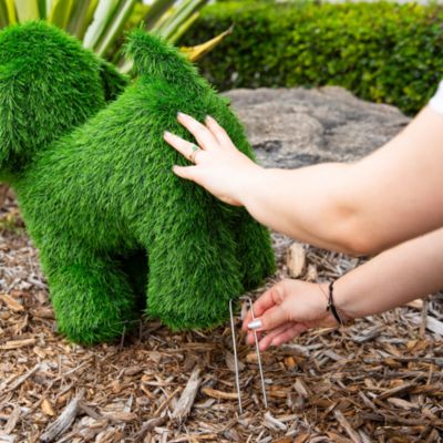 14&amp;quot; UV Resistant Artificial Grass Garden Plush Topiary Dog (Indoor/Outdoor)