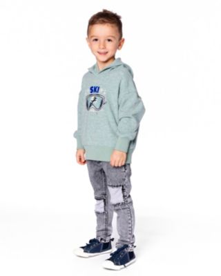 Boys' French Terry Pants with Contrasting Patch - Little Kid