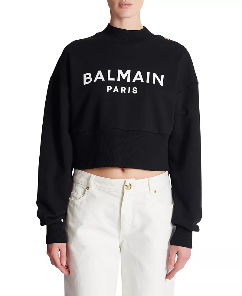 Balmain Printed Balmain Paris Sweatshirt
