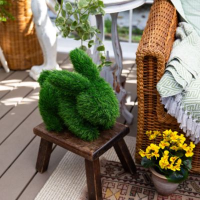 14&amp;quot; UV Resistant Artificial Grass Garden Plush Topiary Bunny Rabbit (Indoor/Outdoor)
