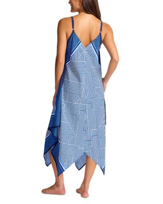 Fractured Stripe Swim Cover-Up Dress