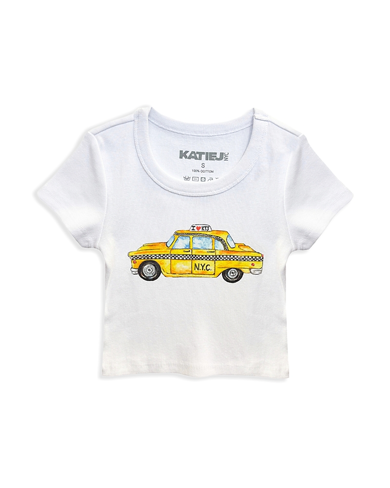 KatieJnyc Girls' Taxi Graphic Tee - Big Kid