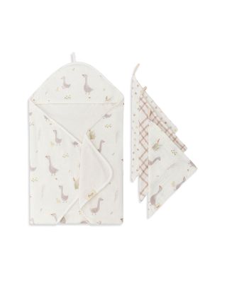Unisex Charlie Hooded Towel & Wash Cloths Set