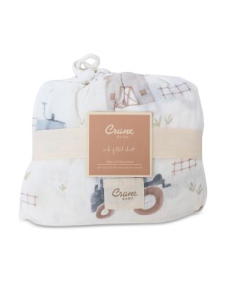 Crane Baby Unisex Charlie Fitted Crib Sheet