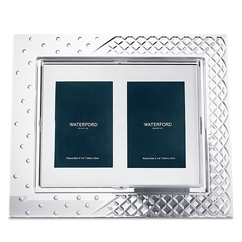 Waterford Crystal Celebrations Double Mount Photo Frame In Transparent