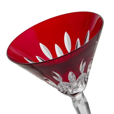Lismore Red Martini Glasses, Set of 2