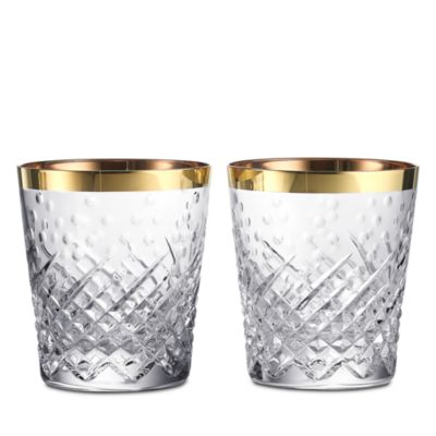 Celebrations Gilded Crystal Tumbler, Set of 2