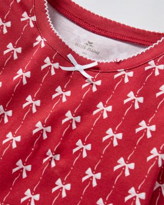 Girls' Blissful Bows Pima Snug Fit Pajama Set - Baby, Little Kid, Big Kid