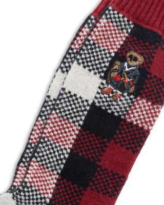 Check Bear Boot Socks