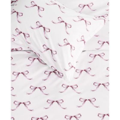 Crisp Bows Percale Duvet Cover Set