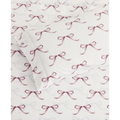 Crisp Bows Percale Sheet Set, Queen