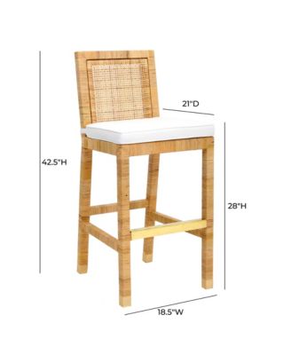 Amara Rattan Performance Fabric Bar Stool