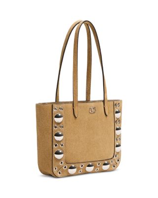 Nellc&ocirc;te Mini VLogo Shopping Tote Bag in Suede