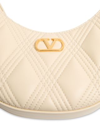 Quiltie 67 VLogo Mini Hobo Shoulder Bag